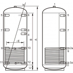 Concept 1WT-0750-00  puffertartály, egy hőcserélős - 750 literes